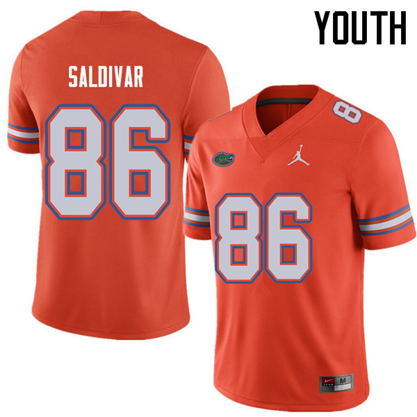 Jordan Brand Youth #86 Andres Saldivar Florida Gators College Football Jerseys Sale-Orange